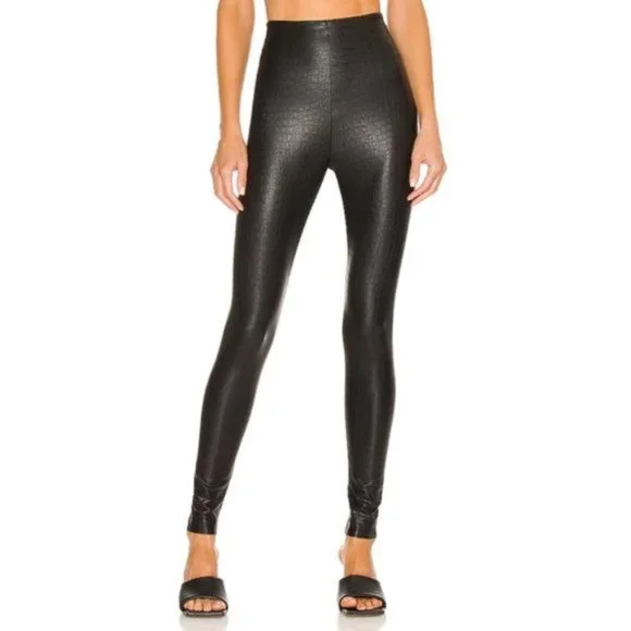 Commando Faux Leather Croc Leggings SZ S - Picture 1 of 5